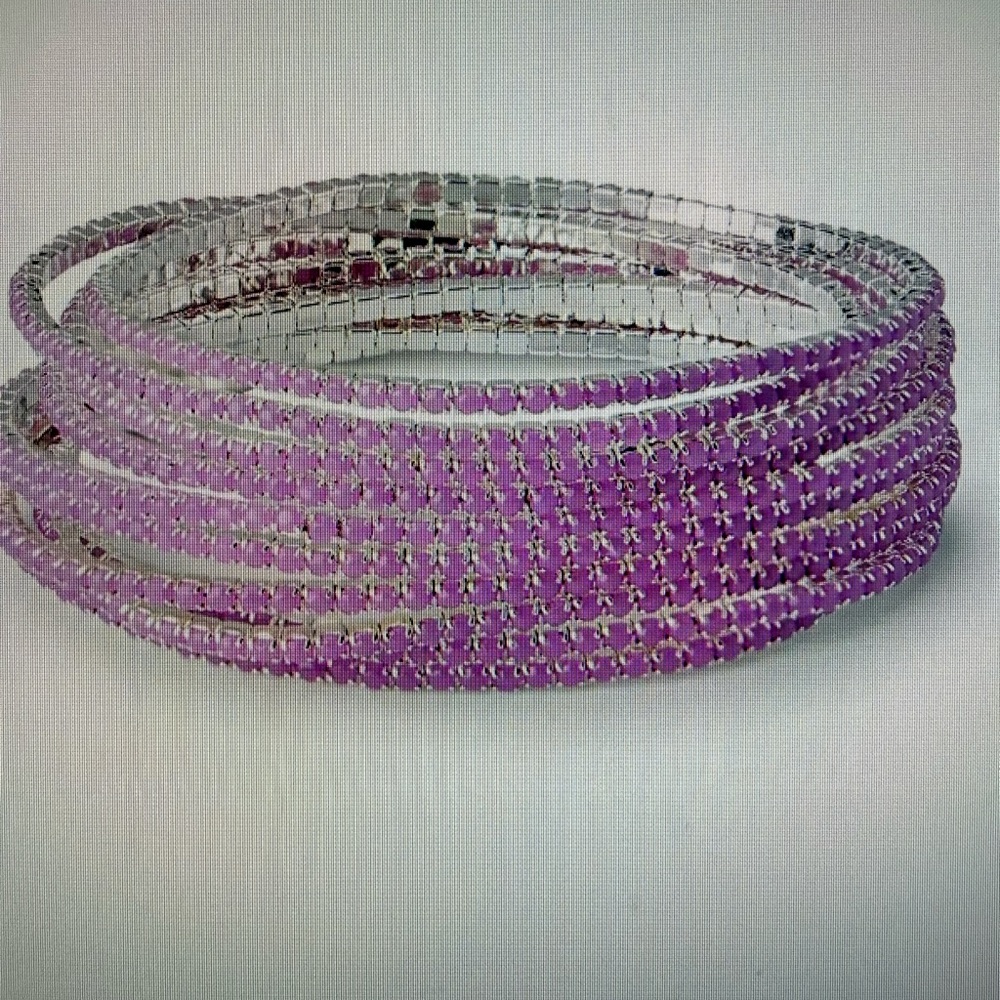 Dragon Fruit Park Lane Purple and Silver Bangle Set